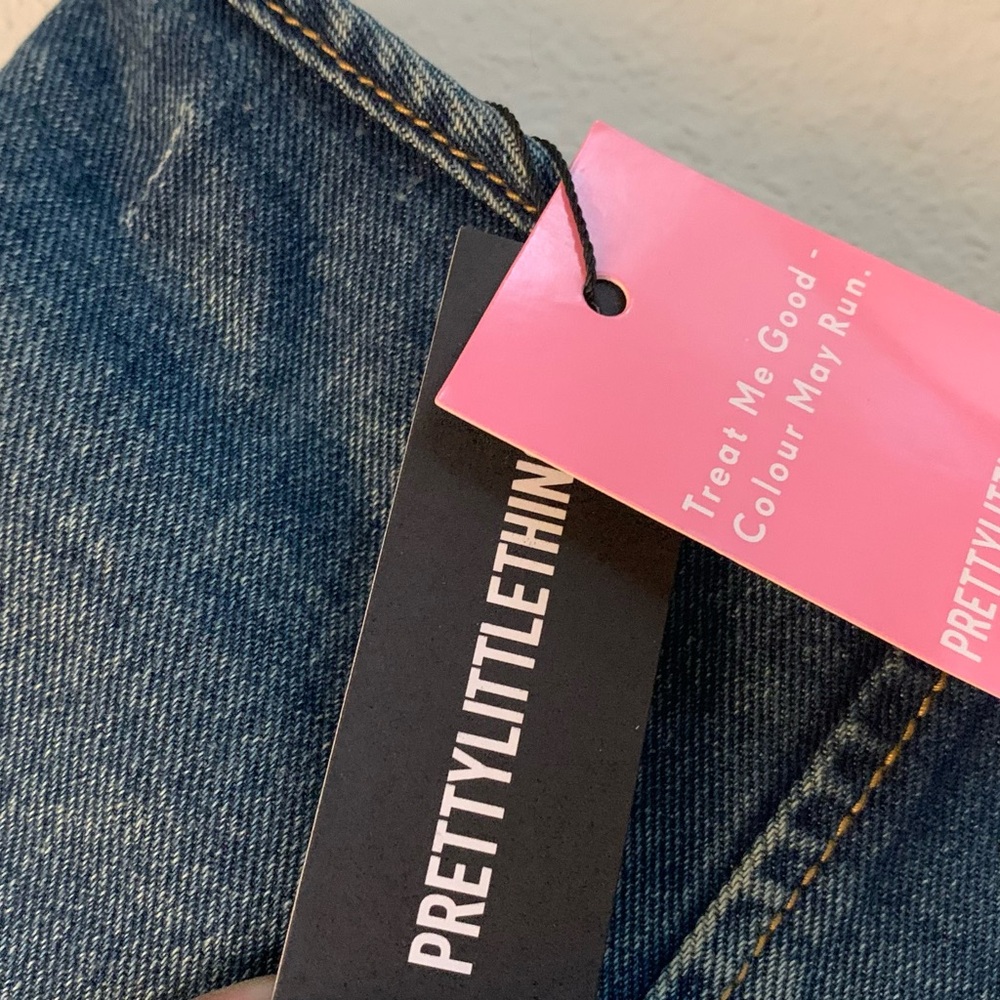 Indigo Blue Denim Bandeau Top - Picture 2 of 10